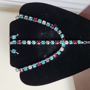 NEW Swarovski elements- necklace, bracelet, earrings handmade